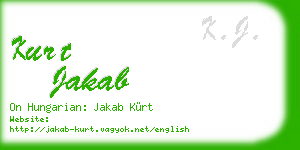 kurt jakab business card